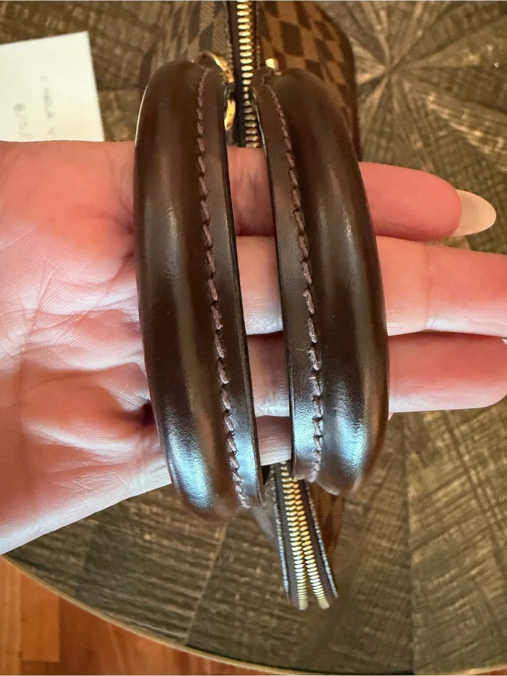 LV Alma PM Brown Check & Matching Wallet